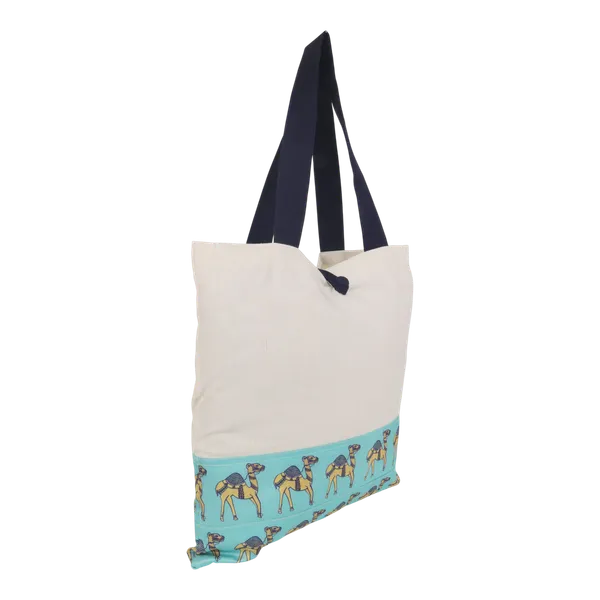 Indha_Everyday_Cotton_Tote_Bag_with_Camel_Print_|_Eco-Friendly_Reusable_Carry_Bag