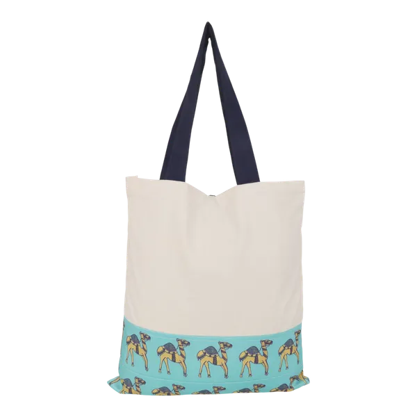 Indha_Everyday_Cotton_Tote_Bag_with_Camel_Print_|_Eco-Friendly_Reusable_Carry_Bag