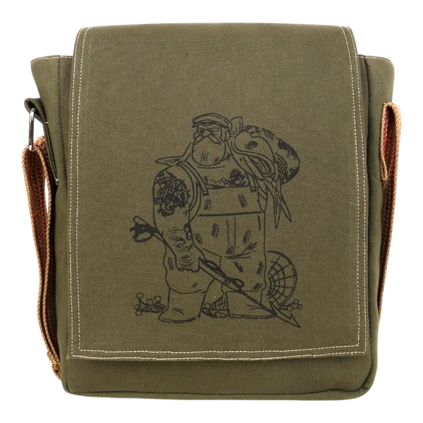 Indha_Green_Canvas_Crossbody_Bag_with_Fisherman_Art_Print_|_Stylish_Rugged_Messenger_Bag_for_Men