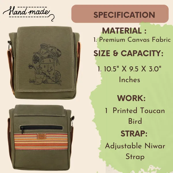 Indha_Green_Canvas_Crossbody_Bag_with_Fisherman_Art_Print_|_Stylish_Rugged_Messenger_Bag_for_Men