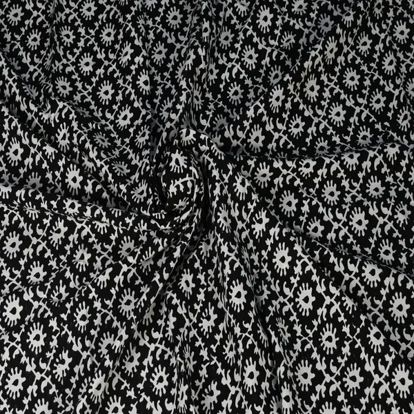 Indha_Hand_Block_Printed_Cotton_Fabric_(3_Meter)_–_Black_&_White_Dancing_Peacock_Design_|_100%_Cotton_Jaipuri_Block_Print_Fabric_for_Dresses,_Kurtis,_Sewing_&_Home_Décor