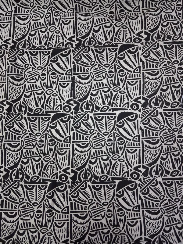 Indha_Hand_Block_Printed_Unstitched_Cotton_Fabric_(3_Meter)_–_White_with_Black_Abstract_Design_|_60x60_Thread_Count_|_120-150_GSM_|_Soft_Breathable_Multipurpose_Fabric_for_Kurti,_Dress,_Craft_&_Home_Décor