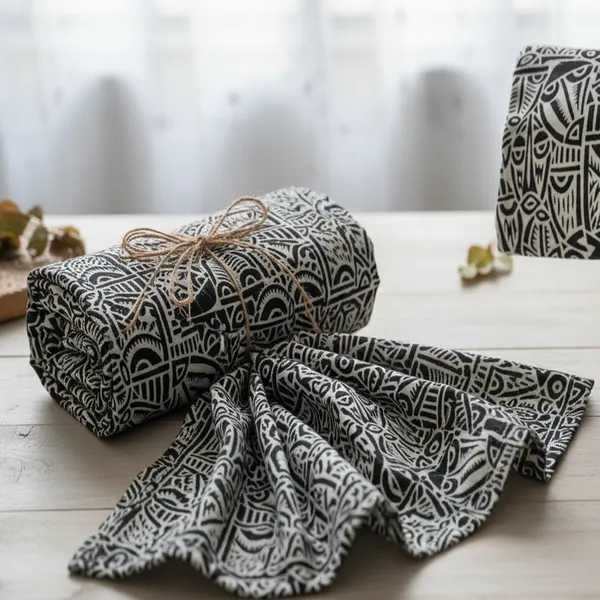 Indha_Hand_Block_Printed_Unstitched_Cotton_Fabric_(3_Meter)_–_White_with_Black_Abstract_Design_|_60x60_Thread_Count_|_120-150_GSM_|_Soft_Breathable_Multipurpose_Fabric_for_Kurti,_Dress,_Craft_&_Home_Décor