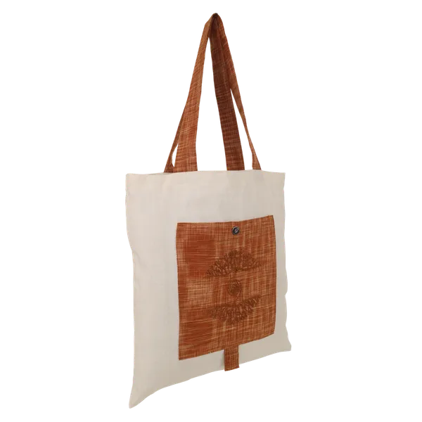 Indha_Hand_Embroidered_Brown_Colour_Cotton_Tote_Bag_|_Eco-Friendly_Foldable_Shopping_Bag_in_Earthy_Brown_&_Off-White|All_Time_Carry_Bag|_Sustainable_Gift