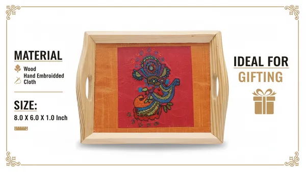 Indha_Hand_Embroidered_Dupion_Silk_Motif_Tray_|_Premium_Pine_Wood_Serving_Tray_|_Handmade_Decorative_Platter_for_Home,_Coffee_Table_&_Festive_Gifting_
