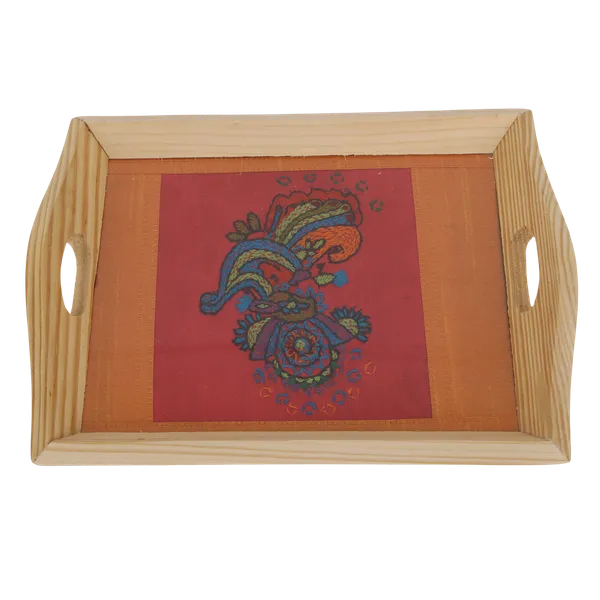Indha_Hand_Embroidered_Dupion_Silk_Motif_Tray_|_Premium_Pine_Wood_Serving_Tray_|_Handmade_Decorative_Platter_for_Home,_Coffee_Table_&_Festive_Gifting_