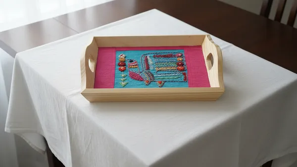 Indha_Hand_Embroidered_Dupion_Silk_Motif_Tray_|_Premium_Pine_Wood_Serving_Tray_|_Handmade_Decorative_Platter_for_Home,_Coffee_Table_&_Festive_Gifting_
