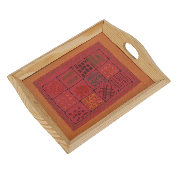 Indha_Hand_Embroidered_Dupion_Silk_Motif_Tray_|_Premium_Pine_Wood_Serving_Tray_|_Handmade_Decorative_Platter_for_Home,_Coffee_Table_&_Festive_Gifting_