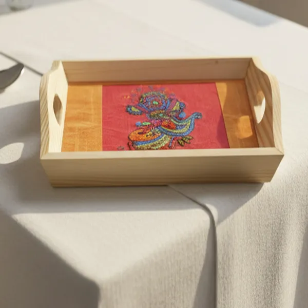 Indha_Hand_Embroidered_Dupion_Silk_Motif_Tray_|_Premium_Pine_Wood_Serving_Tray_|_Handmade_Decorative_Platter_for_Home,_Coffee_Table_&_Festive_Gifting_