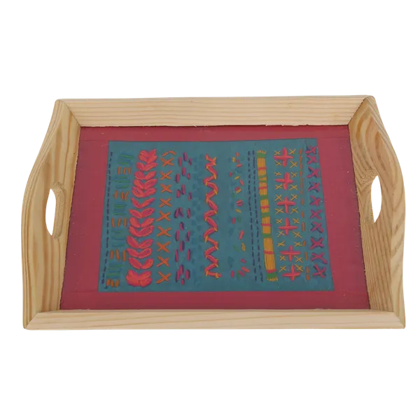 Indha_Hand_Embroidered_Dupion_Silk_Motif_Tray_|_Premium_Pine_Wood_Serving_Tray_|_Handmade_Decorative_Platter_for_Home,_Coffee_Table_&_Festive_Gifting_