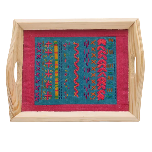 Indha_Hand_Embroidered_Dupion_Silk_Motif_Tray_|_Premium_Pine_Wood_Serving_Tray_|_Handmade_Decorative_Platter_for_Home,_Coffee_Table_&_Festive_Gifting_