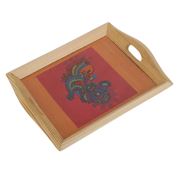 Indha_Hand_Embroidered_Dupion_Silk_Motif_Tray_|_Premium_Pine_Wood_Serving_Tray_|_Handmade_Decorative_Platter_for_Home,_Coffee_Table_&_Festive_Gifting_