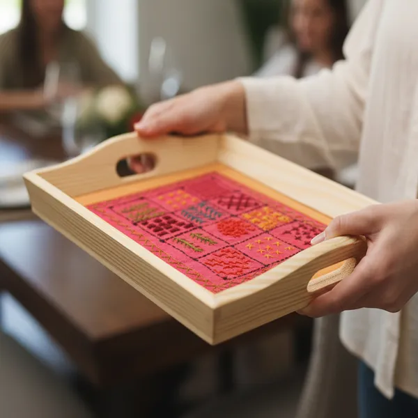 Indha_Hand_Embroidered_Dupion_Silk_Motif_Tray_|_Premium_Pine_Wood_Serving_Tray_|_Handmade_Decorative_Platter_for_Home,_Coffee_Table_&_Festive_Gifting_