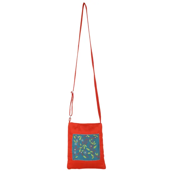 Indha_Hand_Embroidered_Sling_Bag_for_Women_|_Red_&_Teal_Green_Dupion_Silk_|_Leaf_&_Branch_Motif_Handmade_Crossbody_Bag_for_Daily_Use_&_Gifting
