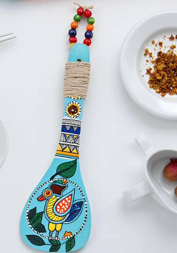 Hand-Painted_Wooden_Spoon_Décor_|_Madhubani-Inspired_Art_|_Beads_&_Jute_Detailing_|_Wooden_Wall_Accent_|_Unique_Souvenir_Gift
