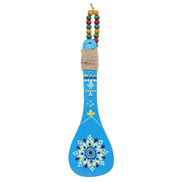 Indha_Hand-Painted_Wooden_Spoon_Décor_|_Rangoli_Motif_|_Beads_&_Jute_Detailing_|_Wooden_Wall_Accent_|_Unique_Souvenir_Gift_(Blue_Rangol)