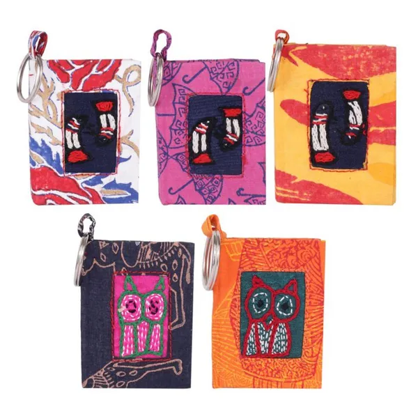 Indha_Handcrafted_Mini_Diary_Assorted_Set_of_5_|_Recycled_Paper_Notebook_with_Hand_Embroidered_Motif_&_Key_Ring_|_Pocket_Diary_for_Notes,_Gifts_&_Return_Favors_(2.5_x_3.2_Inches)