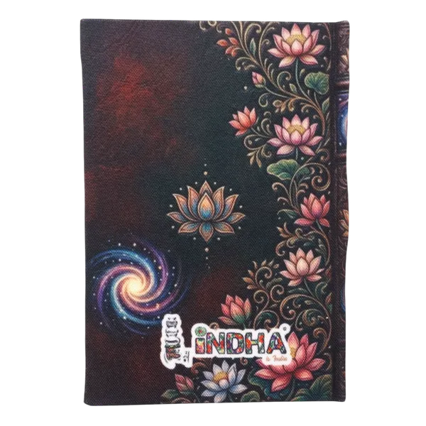 Indha_Handmade_Recycled_Paper_Journal_with_Rich_Lord_Buddha_Print_–_Canvas_Fabric_Cover,_Perfect_Gift_for_Peace_&_Happiness
