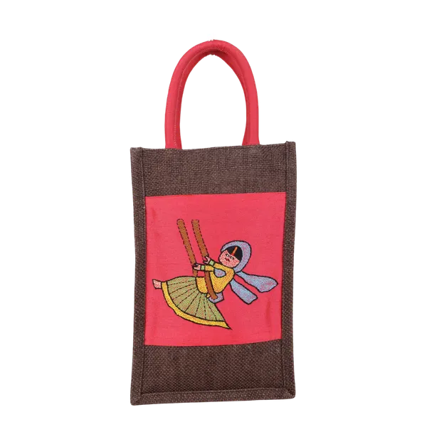 Indha_Jute_Bottle_Bag_with_Exquisite_Lady_on_Swing_Hand_Embroidery_|_Handmade_Eco-Friendly_Gift_Bag