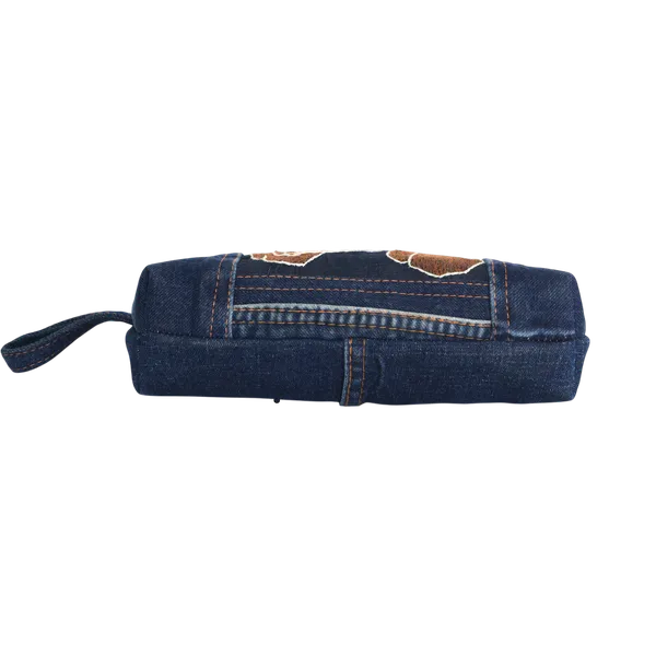 Indha_Premium_Denim_Dog_Embroidered_Zipper_Pouch_–_Cute_Travel_Cosmetic_&_Organizer_Bag_with_Wrist_Strap