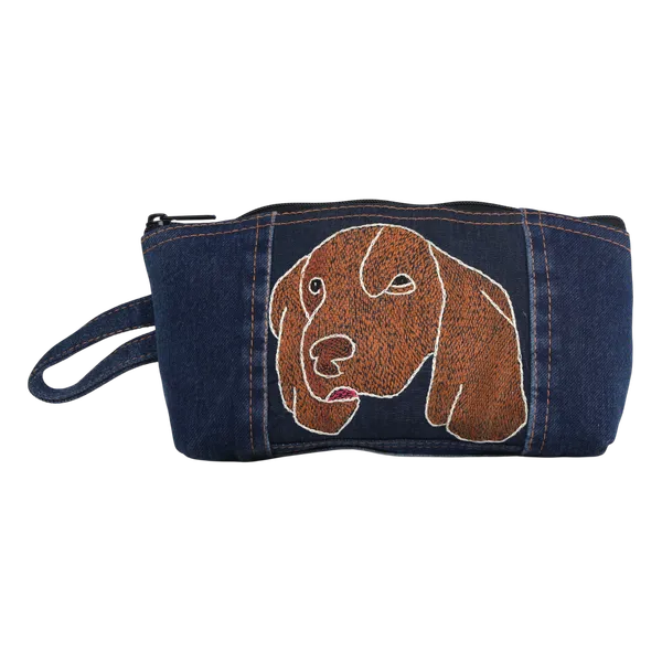 Indha_Premium_Denim_Dog_Embroidered_Zipper_Pouch_–_Cute_Travel_Cosmetic_&_Organizer_Bag_with_Wrist_Strap