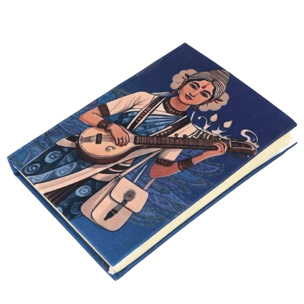 Indha_Saraswati_Wisdom_Diary_–_Handcrafted_Recycled_Paper_Journal_with_Indian_Fusion_Art