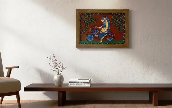 Indha_Upcycled_Wall_Art_|_Hand-Painted_on_Repurposed_Tab_|_Wooden_Framed_Sustainable_Wall_Décor_with_Vegan_Leather_Back_|_Eco-Friendly_Gift_for_Home_&_Office