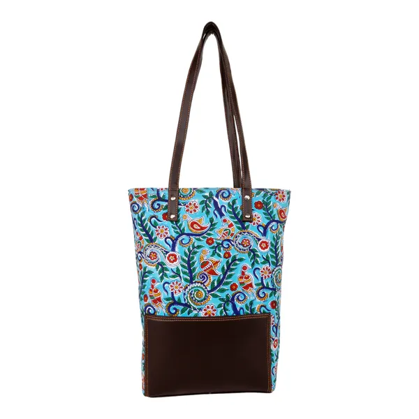 Indha_Women’s_Tote_Bag_|_Blue_Kalamkari_Hand_Block_Printed_Cotton_|_Lightweight_Shoulder_Bag_for_Office,_College,_Shopping_&_Travel