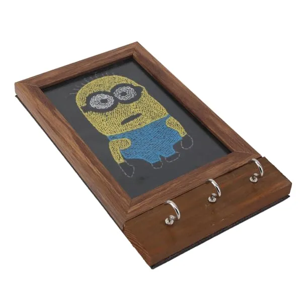 Black_Key_Holder_Hand_Embroidered_Cartoon_Face_Motif