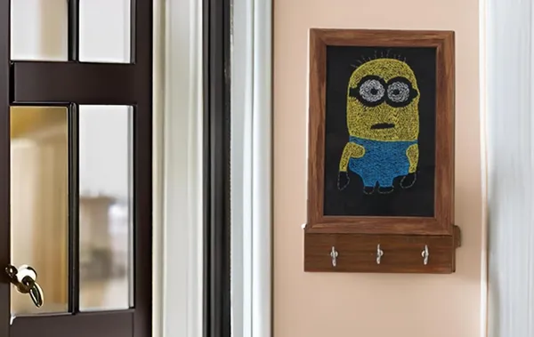 Black_Key_Holder_Hand_Embroidered_Cartoon_Face_Motif