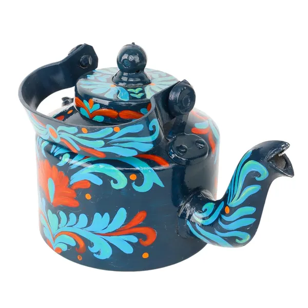 Indha_Hand-Painted_Aluminium_Kettle_�_Floral_Table_D�cor_Showpiece_|_Vintage-Style_Home_Decoration_|_Colourful_Gift_for_Living_Room,_Office_&_Festive_Gifting_|_Handmade_in_India