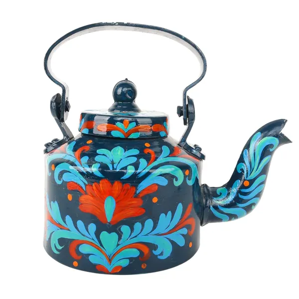 Indha_Hand-Painted_Aluminium_Kettle_�_Floral_Table_D�cor_Showpiece_|_Vintage-Style_Home_Decoration_|_Colourful_Gift_for_Living_Room,_Office_&_Festive_Gifting_|_Handmade_in_India