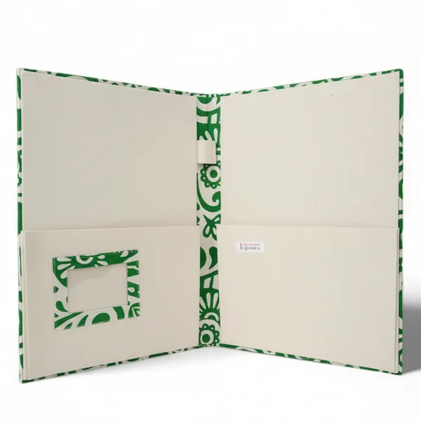 Indha_Handcrafted_Cotton_File_Folder_|_A4_Document_Holder_with_Block_Printed_Design_|_Eco-Friendly_&_Sustainable_|_Ideal_for_Office_Use_&_Gifting_(White_&_Green)