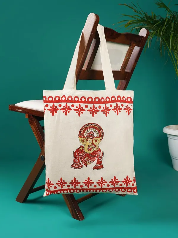 Indha_Hand_Block-Printed_Cotton_Tote_Bag_�_Lord_Ganesha_Motif_|_Eco-Friendly_Reusable_Gift_&_Puja_Bag_|_Handmade_by_Women_Artisans_in_India_|_Sustainable_Canvas_Tote