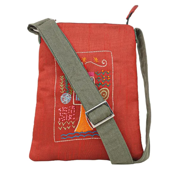 Indha_Handmade_Embroidered_Sling_Bag_for_Women_|_Quirky_House_&_Tree_Motif_|_Terracotta_Red_Dupion_Silk_&_Canvas_Crossbody_|_Lightweight_Everyday_Sling_for_College,_Travel_&_Shopping