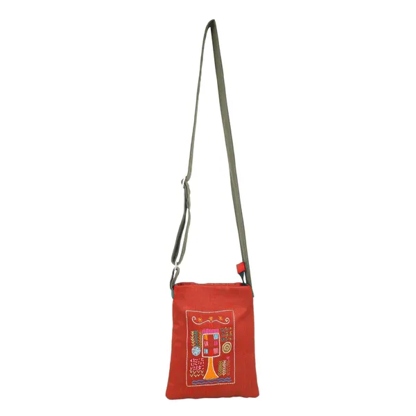 Indha_Handmade_Embroidered_Sling_Bag_for_Women_|_Quirky_House_&_Tree_Motif_|_Terracotta_Red_Dupion_Silk_&_Canvas_Crossbody_|_Lightweight_Everyday_Sling_for_College,_Travel_&_Shopping