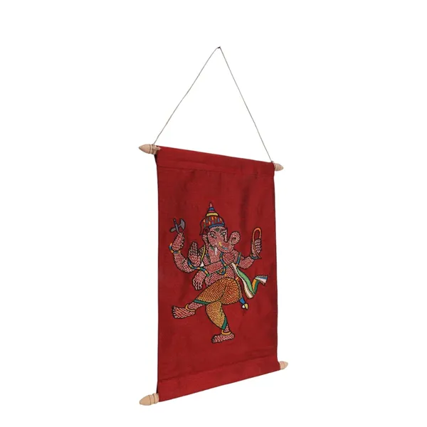 Indha_Hand-Embroidered_Lord_Ganesh_Motif_Scroll_|_Sacred_Wall_Art_on_Silk_in_Handcrafted_Gift_Box_|_Spiritual_Home_Decor_&_Gifting_|_Single_Unit_(32_x_28_cm)