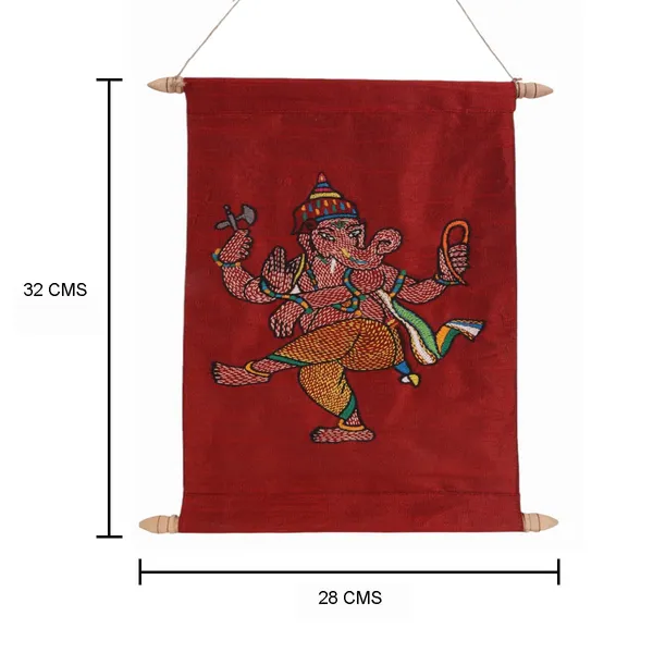 Indha_Hand-Embroidered_Lord_Ganesh_Motif_Scroll_|_Sacred_Wall_Art_on_Silk_in_Handcrafted_Gift_Box_|_Spiritual_Home_Decor_&_Gifting_|_Single_Unit_(32_x_28_cm)