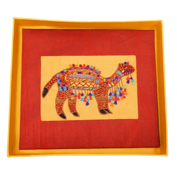 Indha_Hand-Embroidered_Rajasthani_Desert_Camel_Textile_Art_|_Silk_Embroidery_Frame_with_Mini_Wooden_Easel_|_Indian_Handmade_Table_D�cor_&_Gift