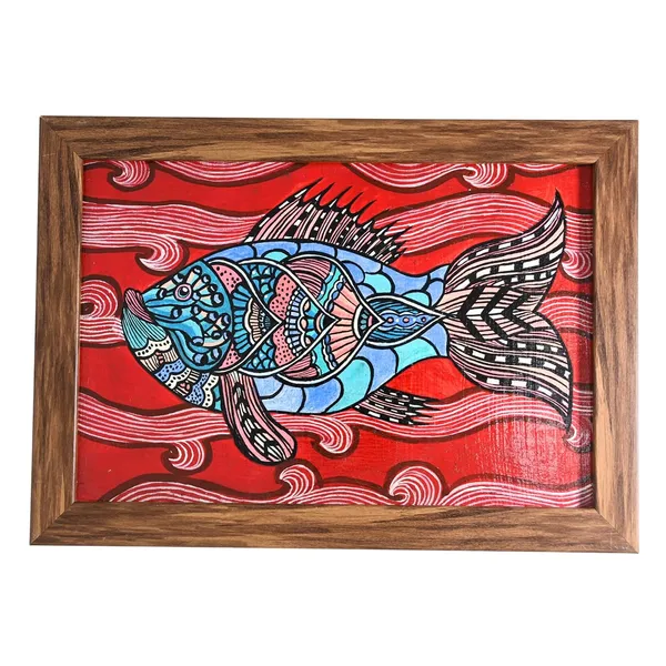 Red_Hand-Painted_Upcycled_Computer_Tablet_Wall_Painting