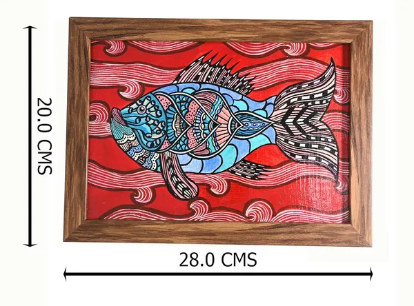 Red_Hand-Painted_Upcycled_Computer_Tablet_Wall_Painting