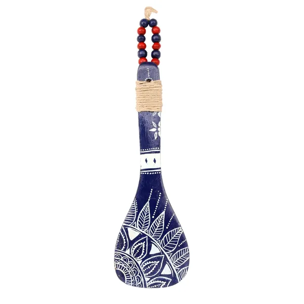 Indha_Hand-Painted_Wooden_Spoon_D�cor_�_Madhubani_Sun_Art_|_Yellow_Wall_Accent_with_Jute_&_Beads_|_Travel-Friendly_Indian_Souvenir_|_Handmade_Gift