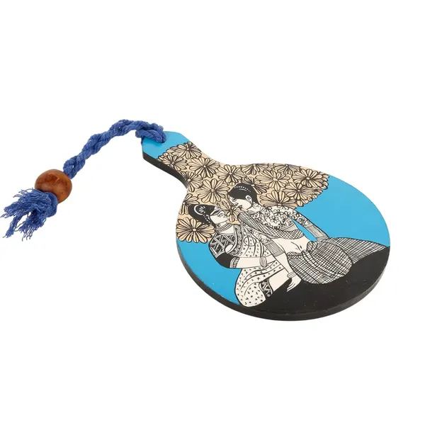 Indha_Hand-Painted_Wooden_Wall_Hanging_|_Small_Handmade_Home_D�cor_Accent_|_Folk_Art_Gift_for_Living_Room,_Bedroom_&_Office_|_Eco-Friendly_&_Made_in_India