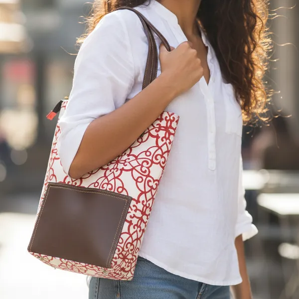 Indha_Handmade_Canvas_Tote_Bag_for_Women_|_Red_Motif_Hand_Block_Print_with_Brown_Vegan_Leather_Patch_|_Spacious_Everyday_Shoulder_Bag_|_Work,_College_&_Shopping_Tote
