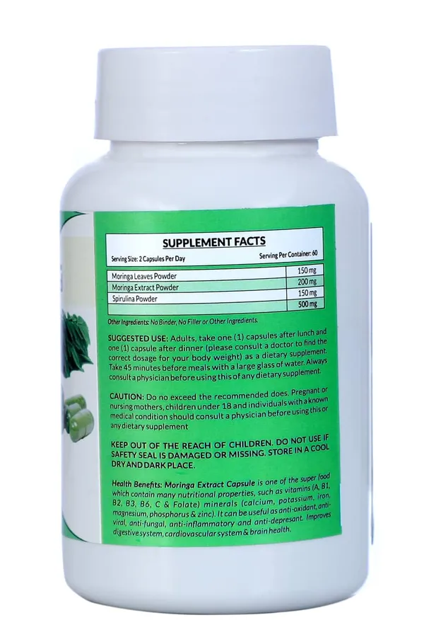 Moringa_Extract_Capsules_500Mg/Serving_|_Herbal_Superfood_With_Multivitamins,_Minerals_&_Antioxidants_|_60_Capsules