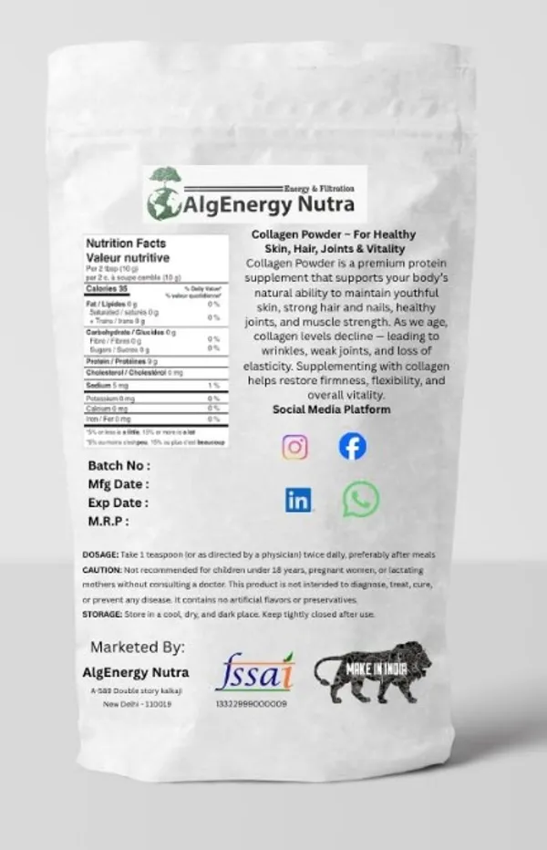 Marine_Collagen_Powder_For_Healthy_Skin,_Hair_And_Joints,_Premium_Protein_Supplement,_Non-Gmo,_Gluten-Free,_250G