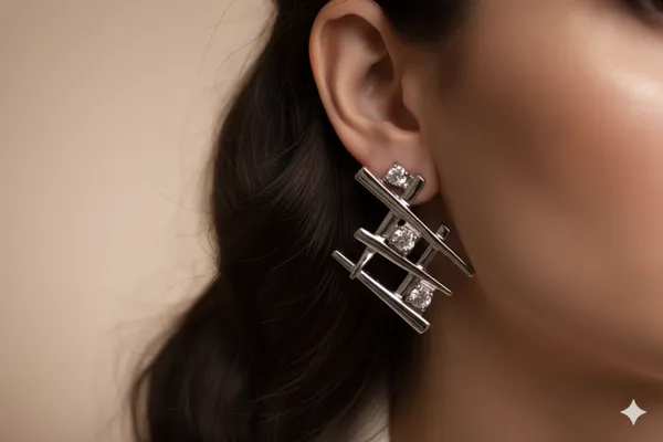 The_Intersection"_Architectural_Crisscross_Statement_Earrings_with_Diamond_Accents