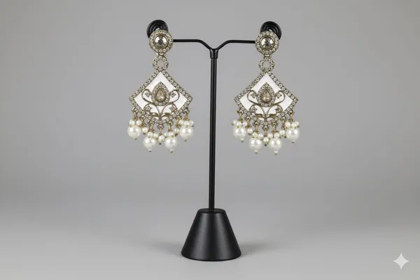 'Royal_Petal'_White_Meenakari_and_Pearl_Drop_Earrings_(or_Enamel_and_Faux_Pearl_Kundan-Style_Danglers)