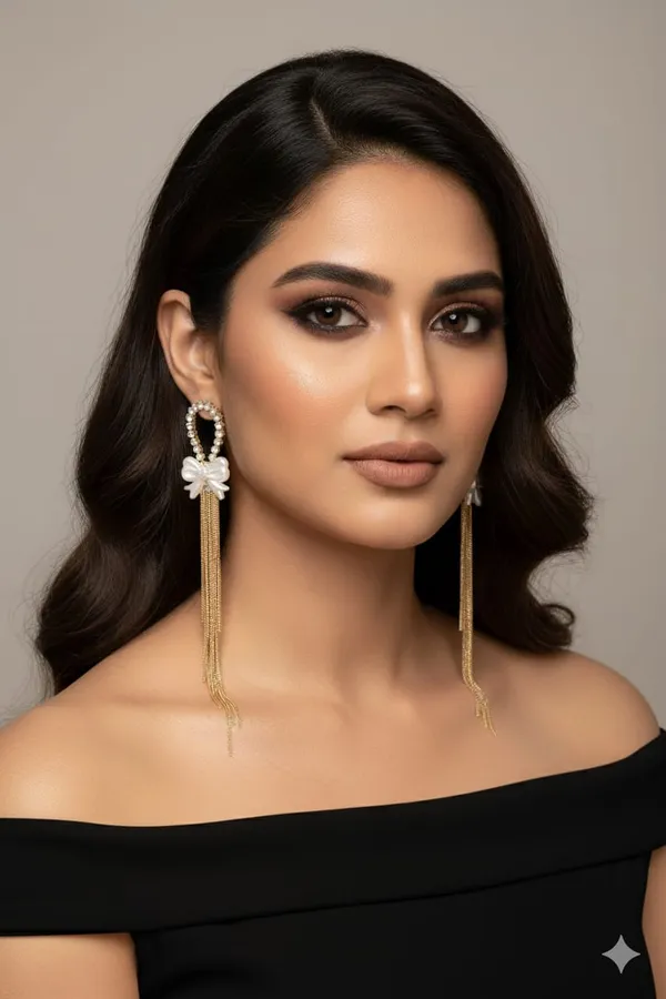 The_'Chic_Bow'_Crystal_Loop_and_Chain_Tassel_Earrings