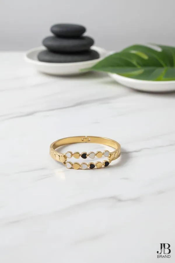 Golden_Romantic_Double_Row_Heart_Bangle_Bracelet